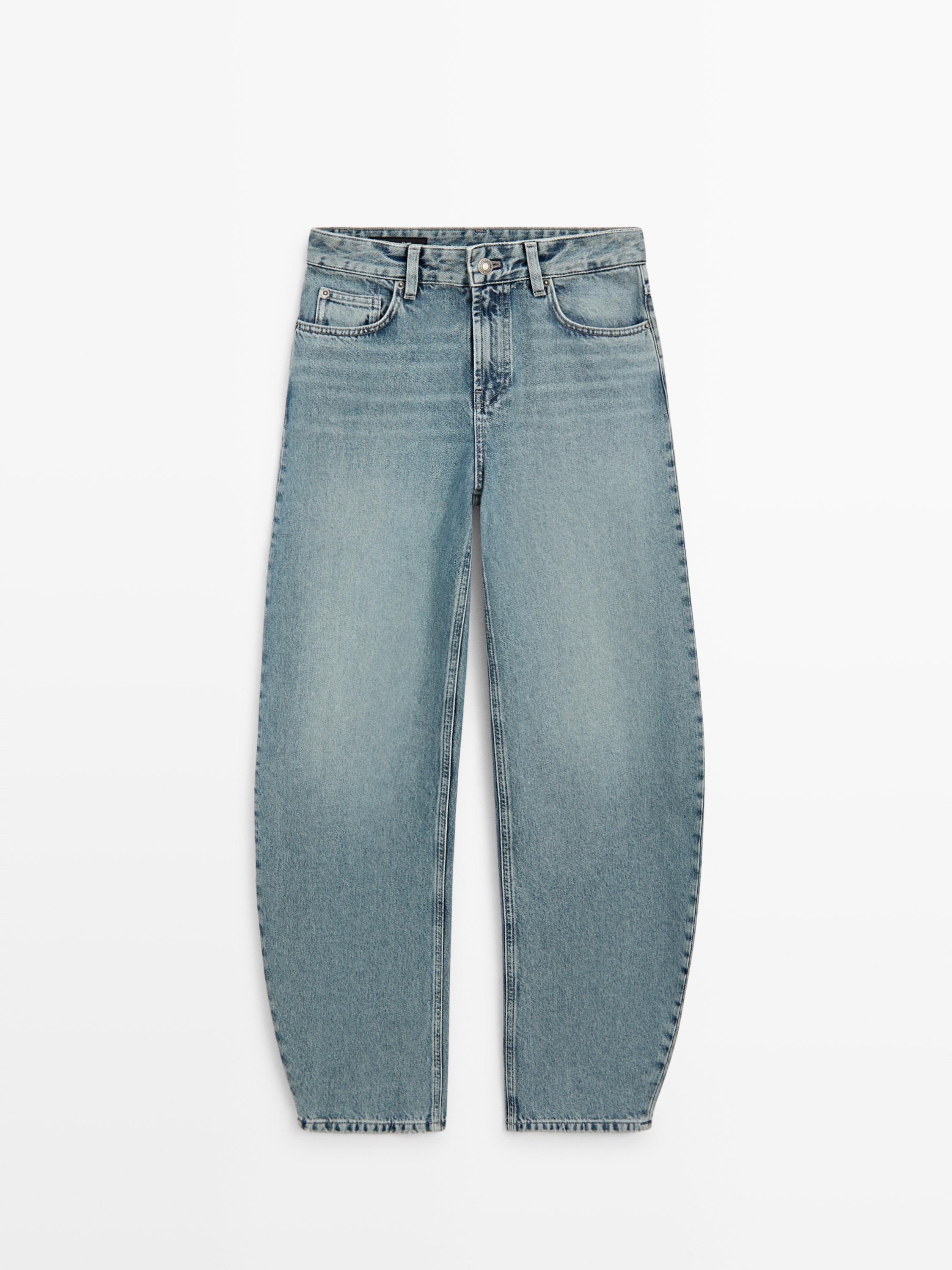 High-waist barrel fit jeans